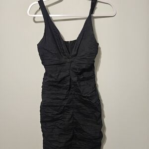 Nicole Miller Black Ruched Mini Dress - SIZE 2